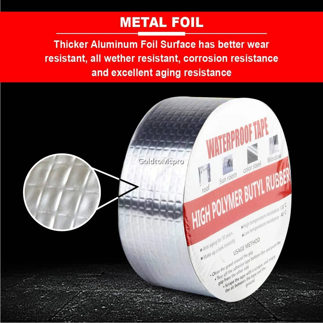 Waterproof Aluminum Foil Tape ( Buy 1 Get 1 Free )🔥🔥